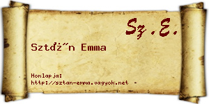 Sztán Emma névjegykártya